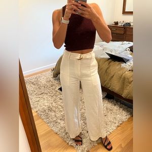 & Other Stories linen mix pants